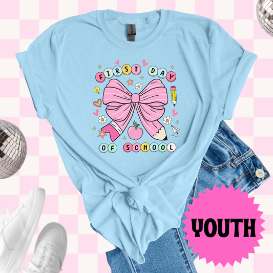 First day bow tshirt