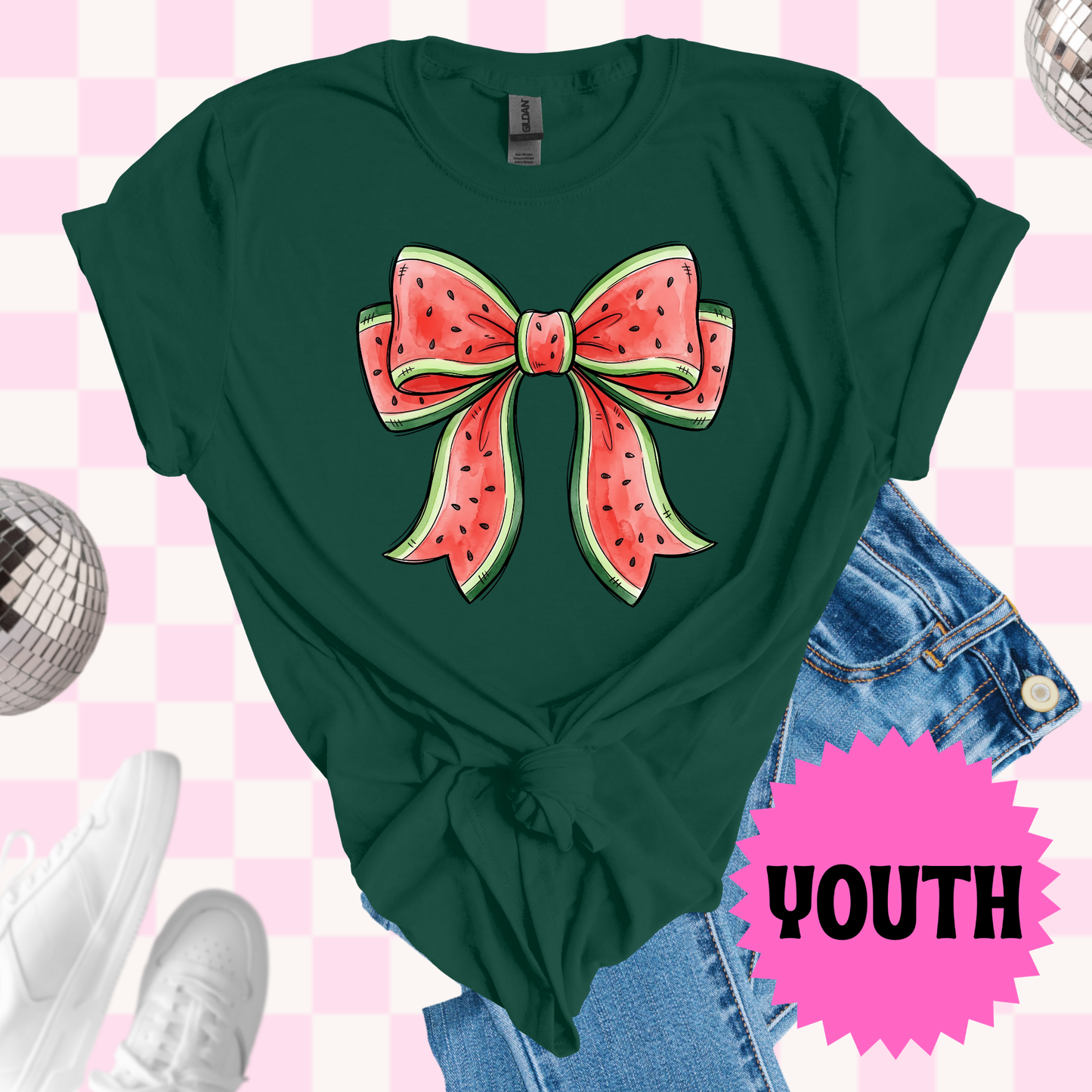 Watermelon bow shirt