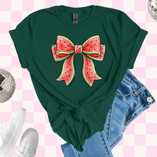 Watermelon bow shirt