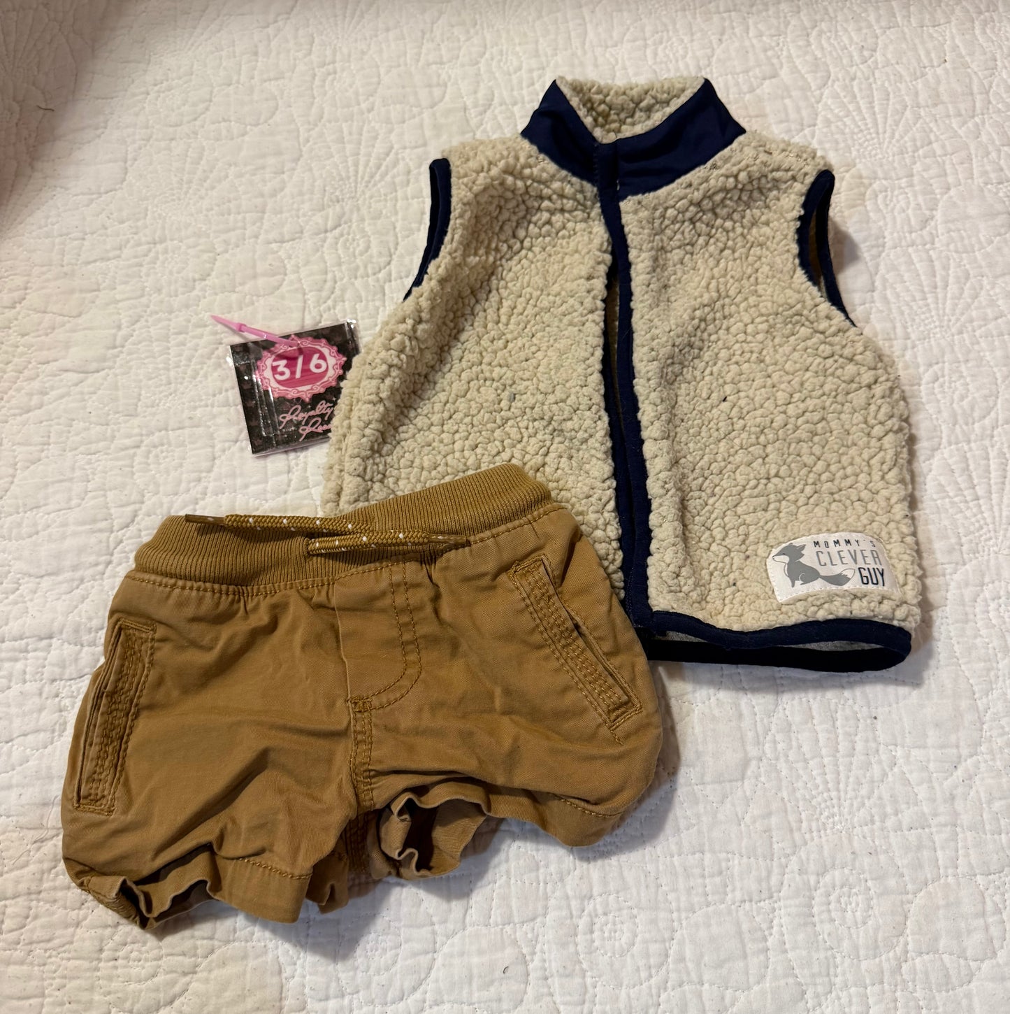 3/6m vest and shorts