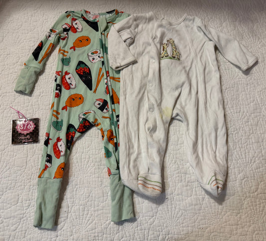 3/6m sushi & giraffe sleeper