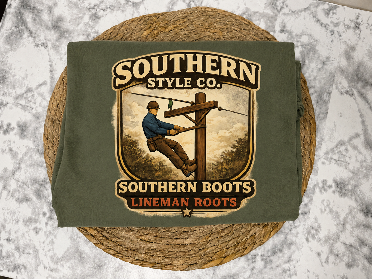 Southern Boots, Lineman Roots Comfort Colors® Tee