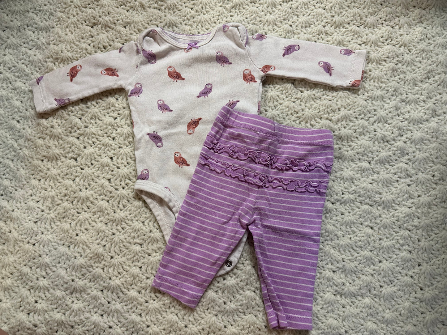 0/3m purple outfit