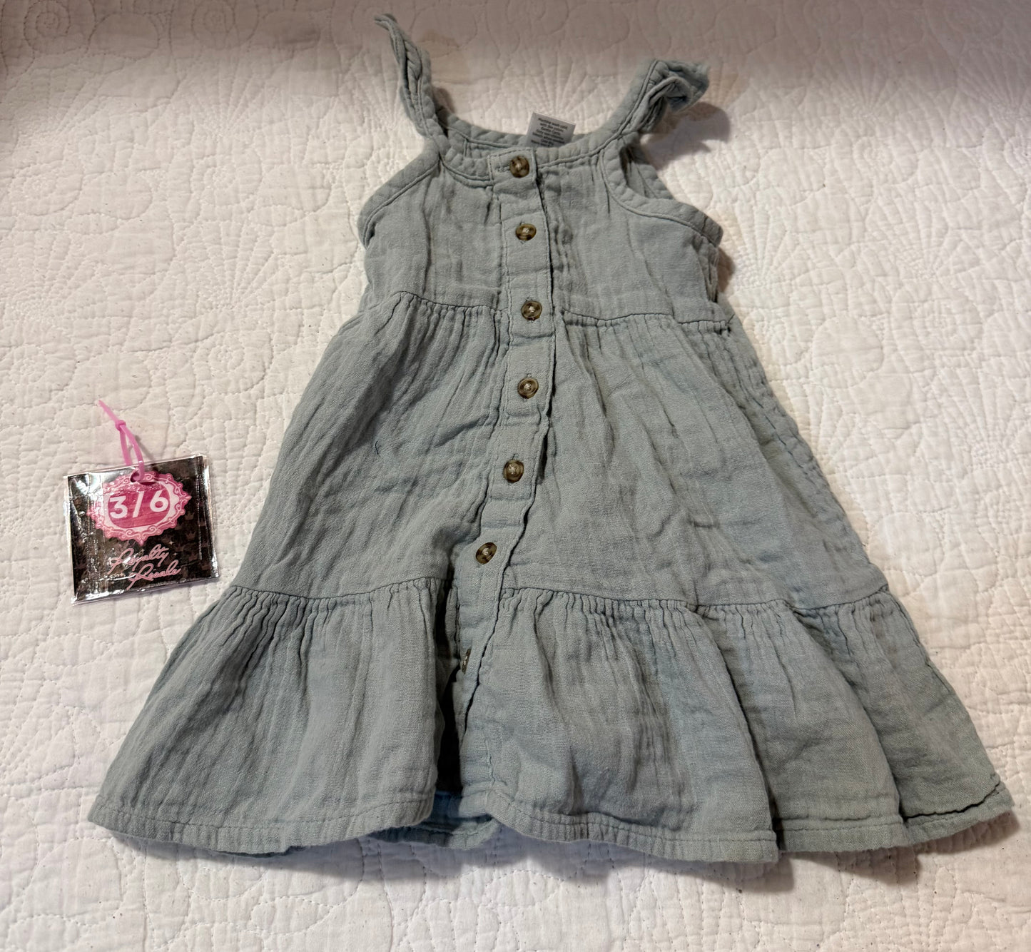 3/6m green dress