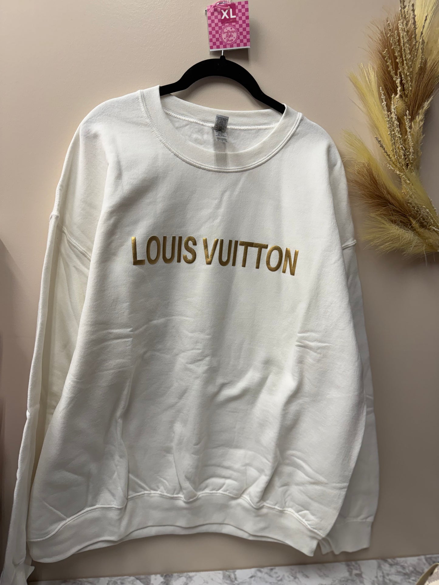 Louis Vuitton Gold Logo Sweatshirt – Women's XL