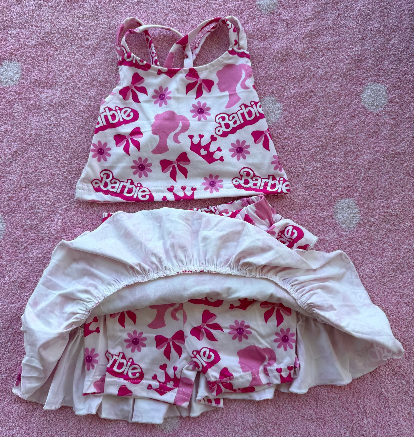 Barbie-Inspired Ruffle Skirt Set - 2T