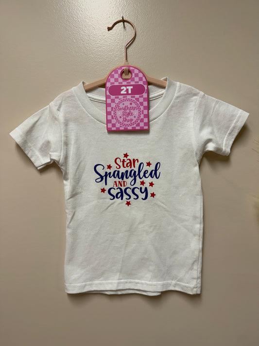 2T Spangled and Sassy tshirt