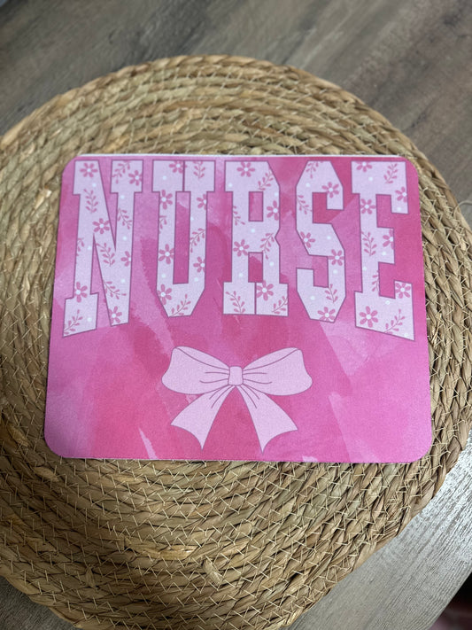 Pink Nurse mouse pad