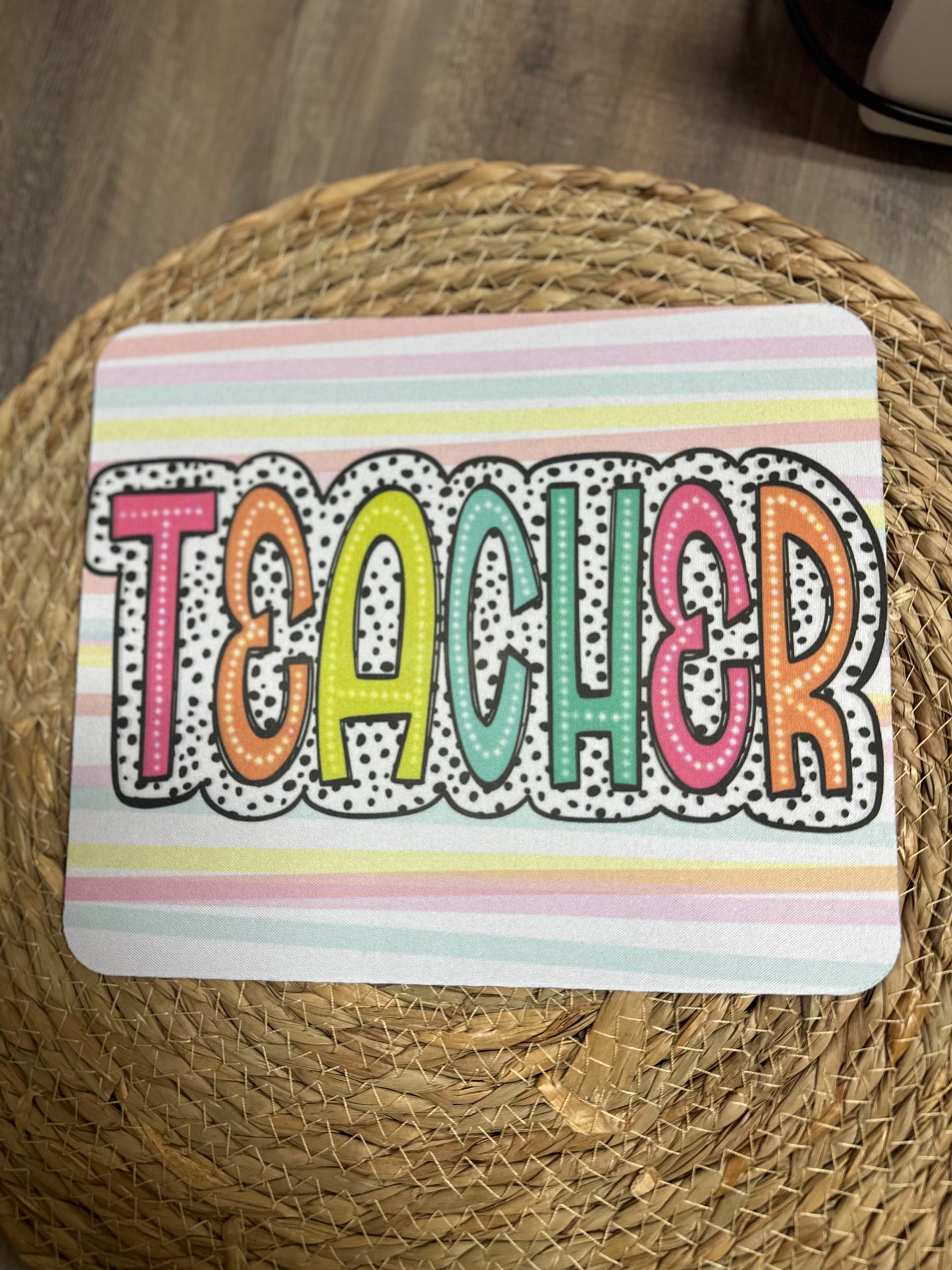 Colorful teacher mouse pad