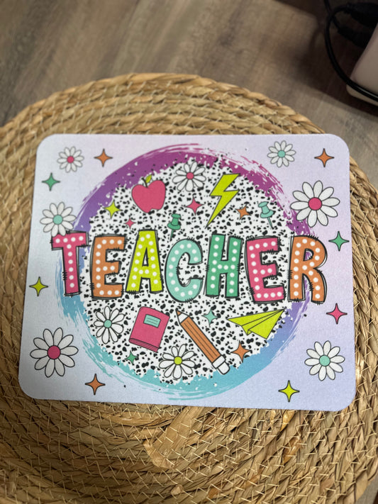 Colorful teacher mouse pad