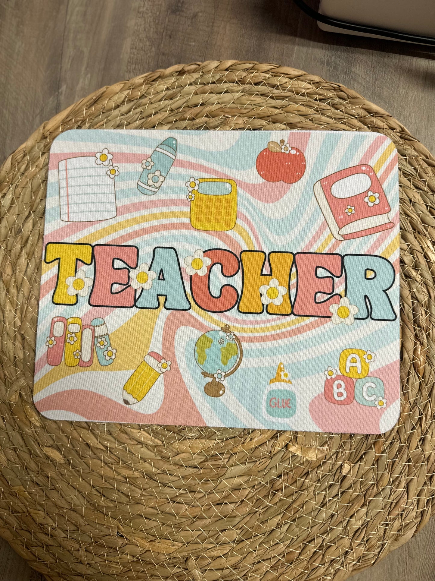 Groovy teacher mouse pad