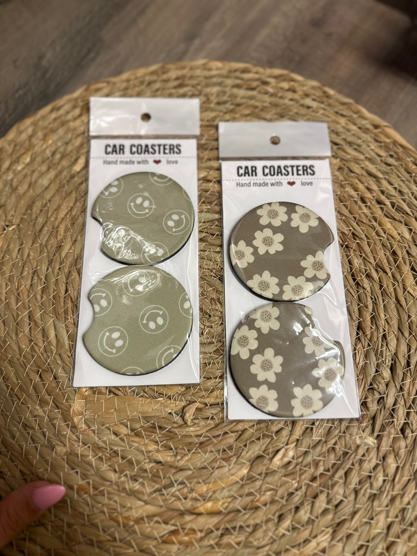 Neutral car coasters