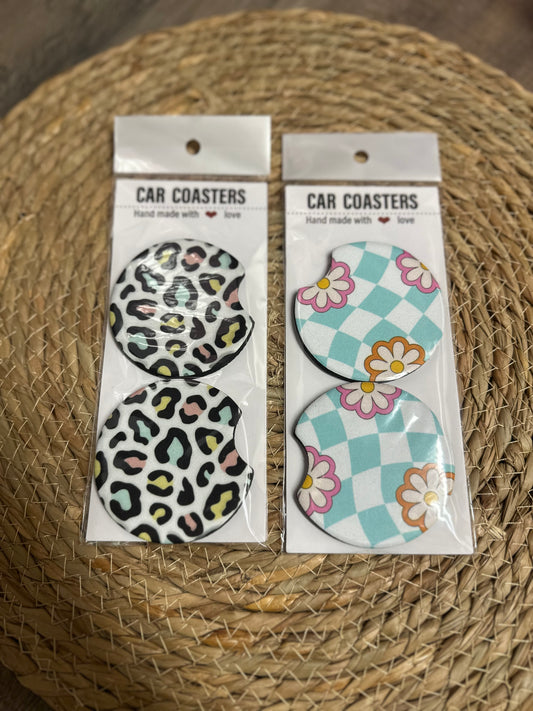 Colorful car coasters