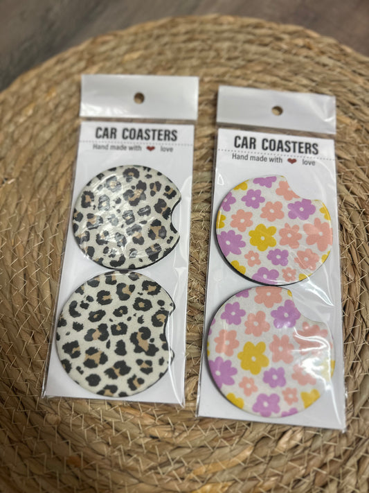 Colorful car coasters