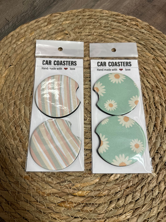 Light neutral car coasters