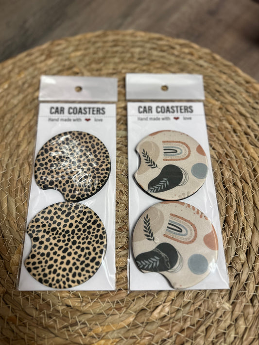 Boho car coasters