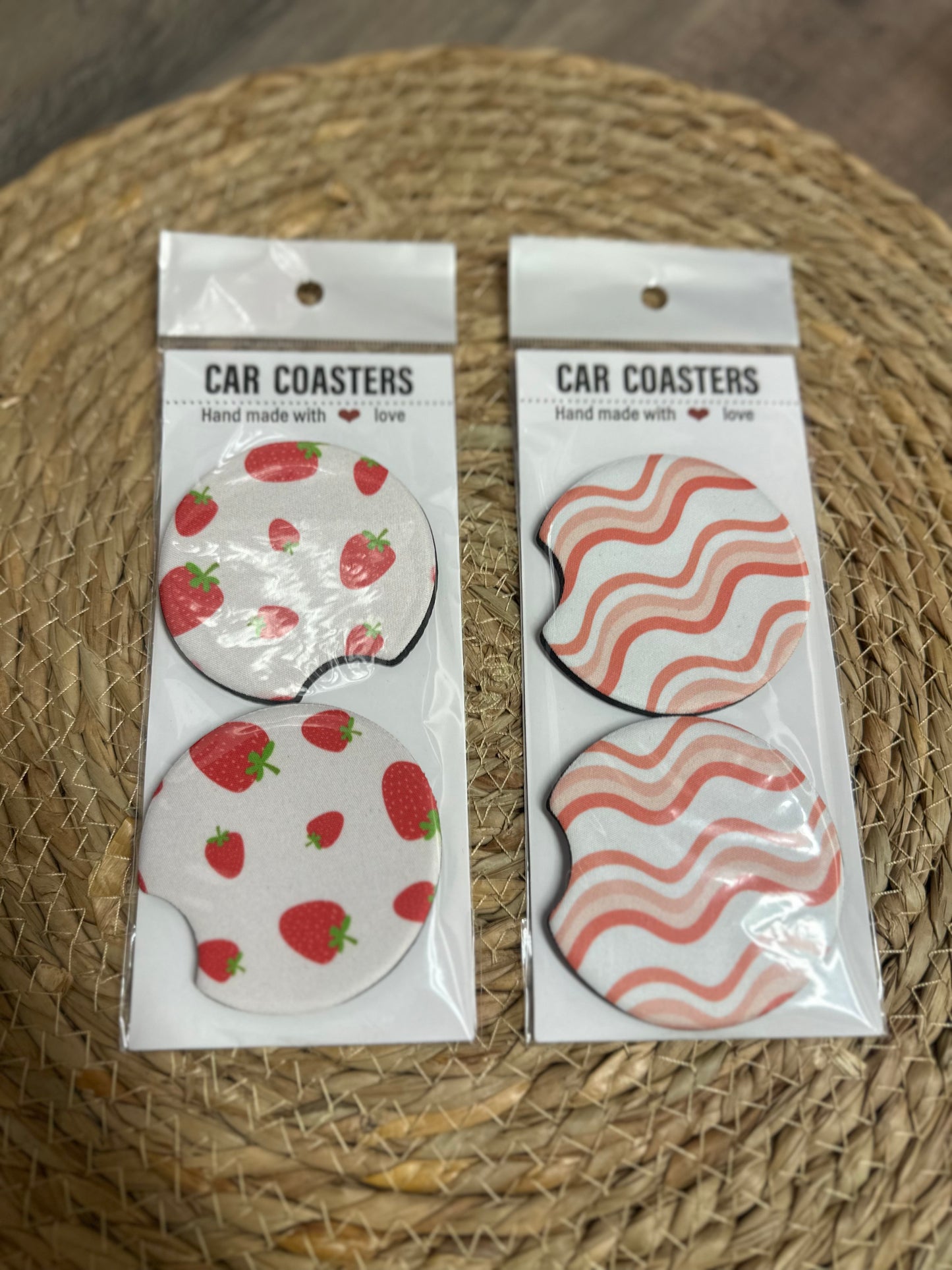 Colorful car coasters