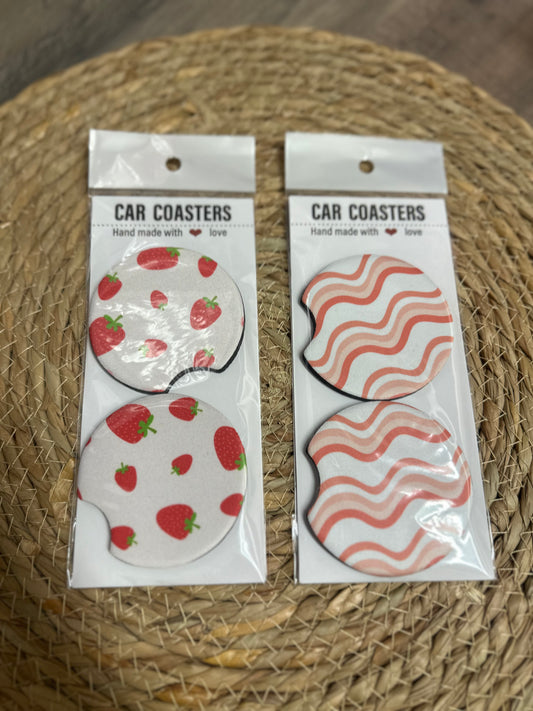 Colorful car coasters
