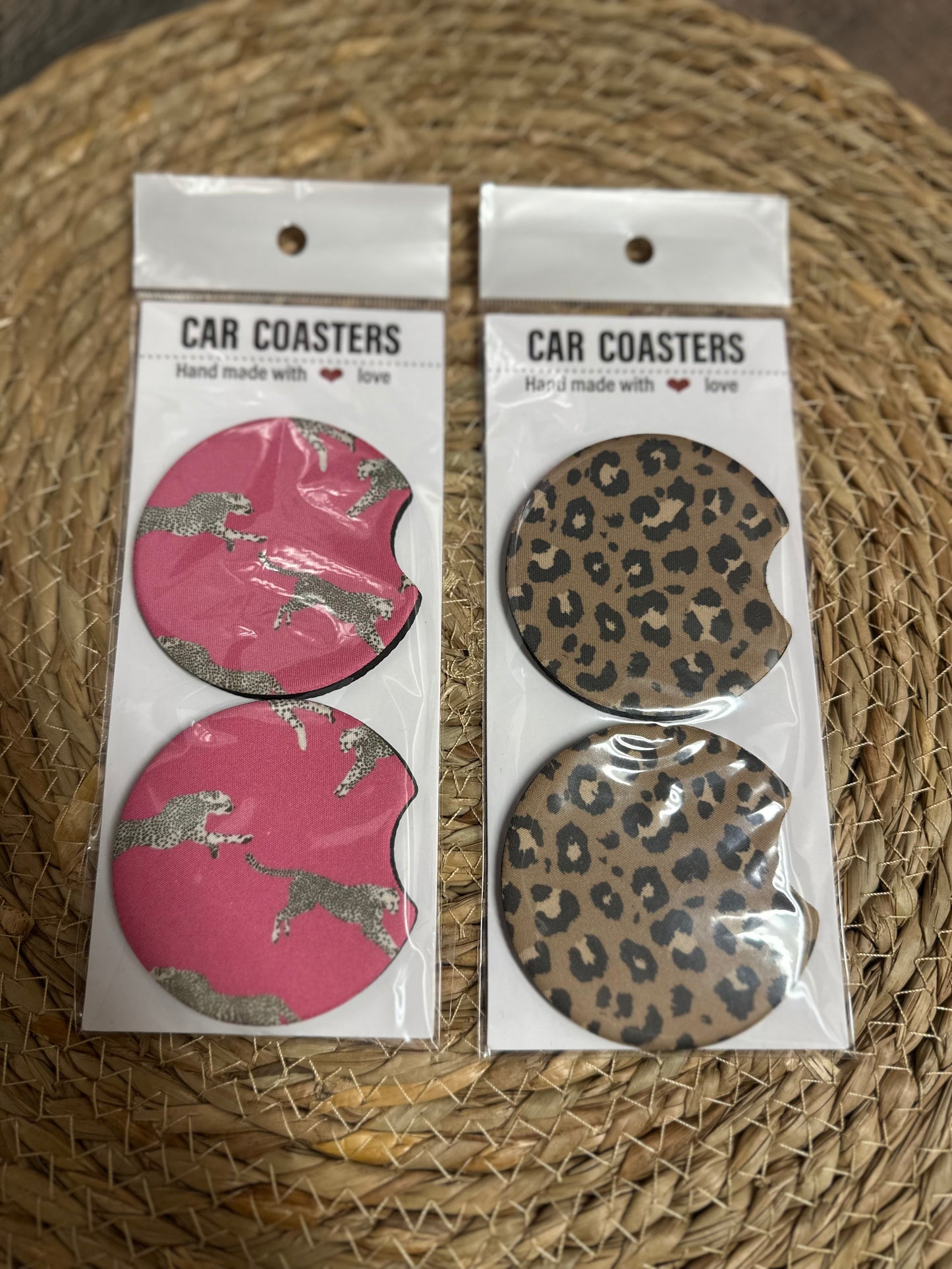 Preppy car coasters