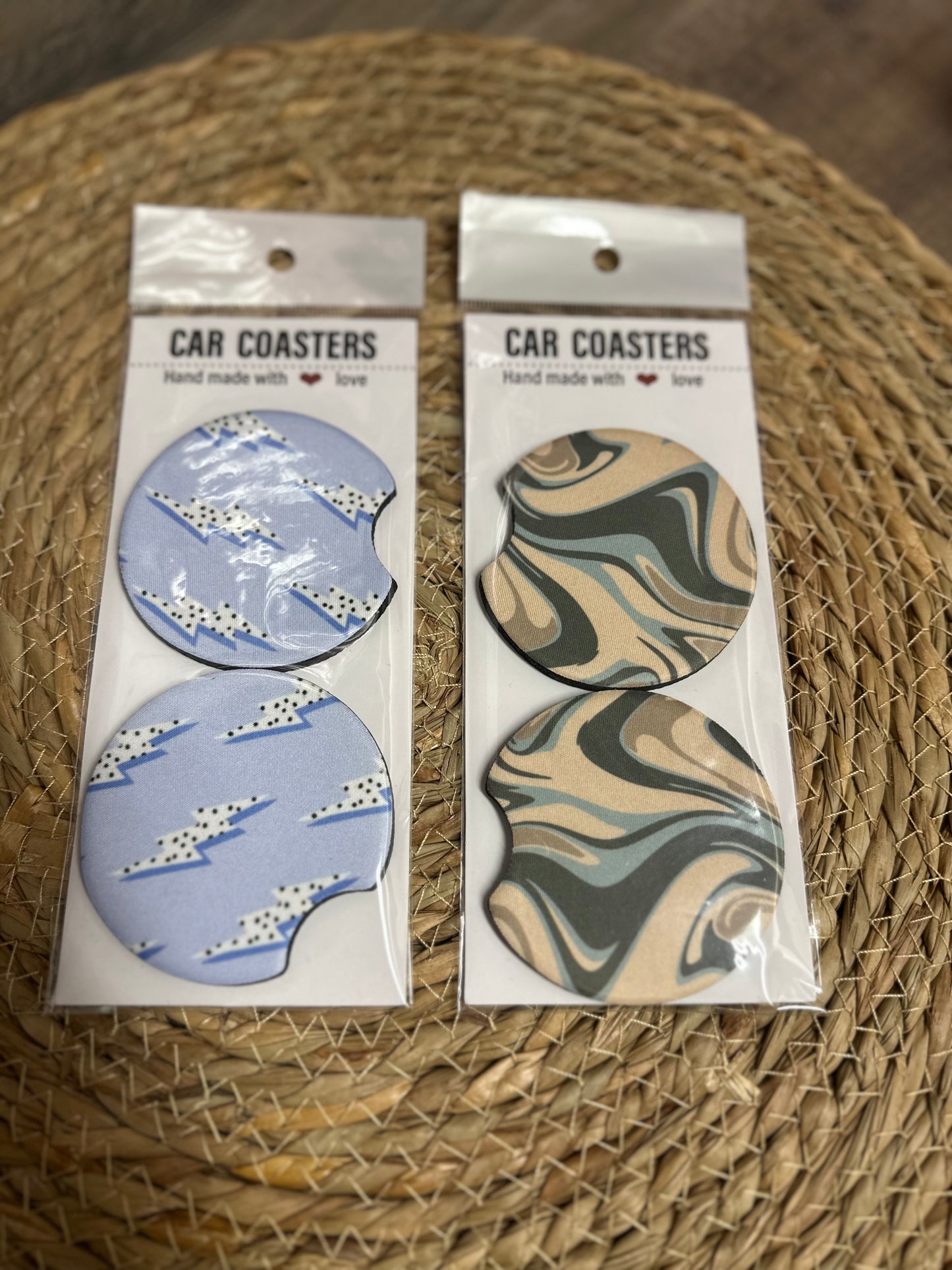 Boho car coasters