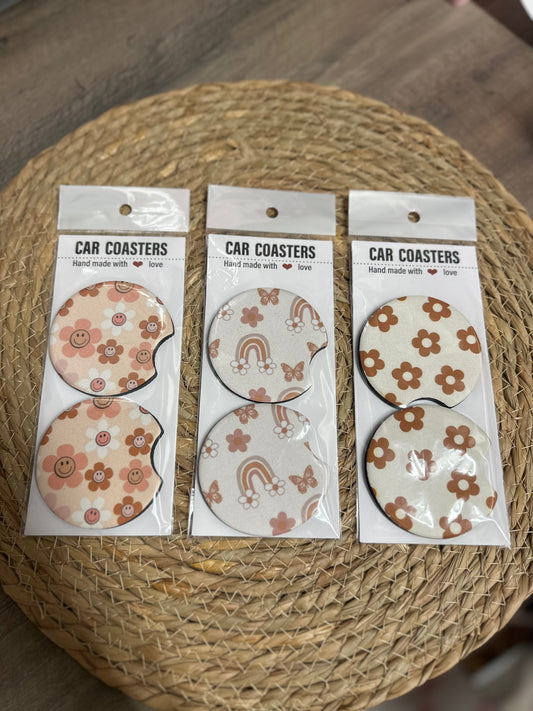 Boho car coasters