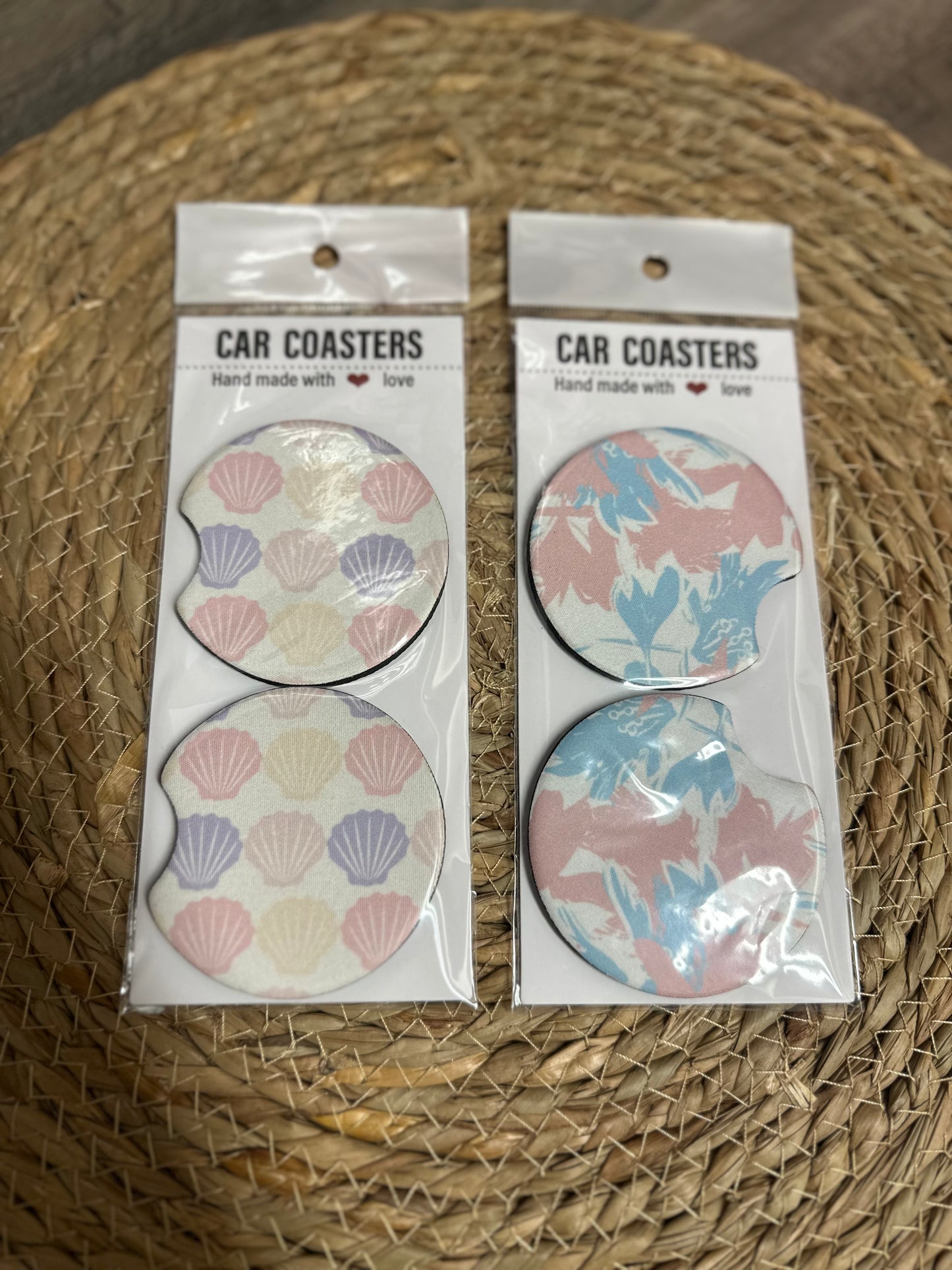 Pastel car coasters