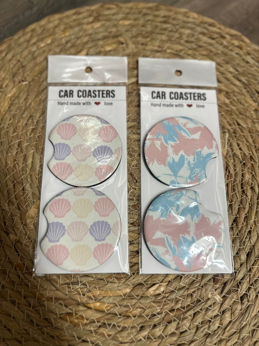 Pastel car coasters