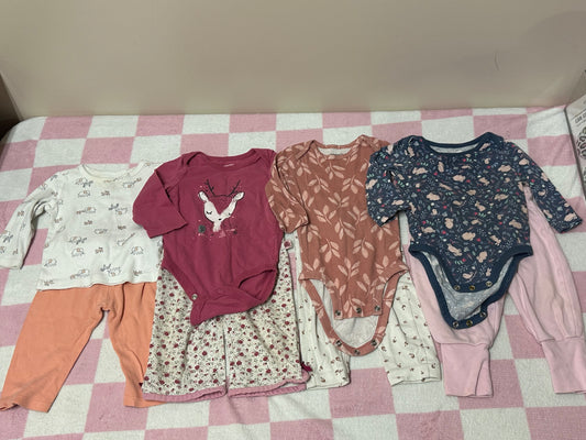 3/6m sets of onesies and pants
