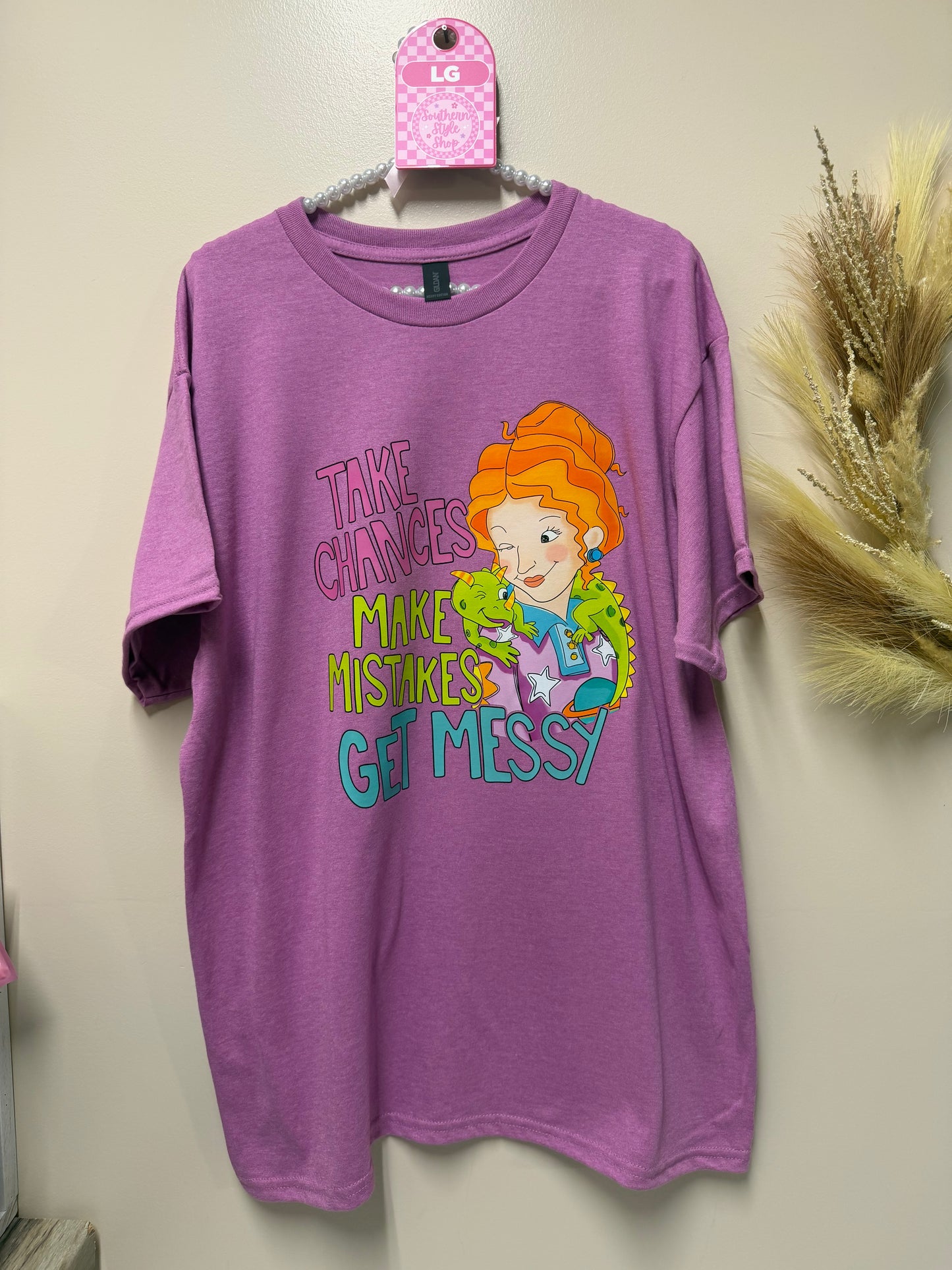 Adult large get messy tshirt