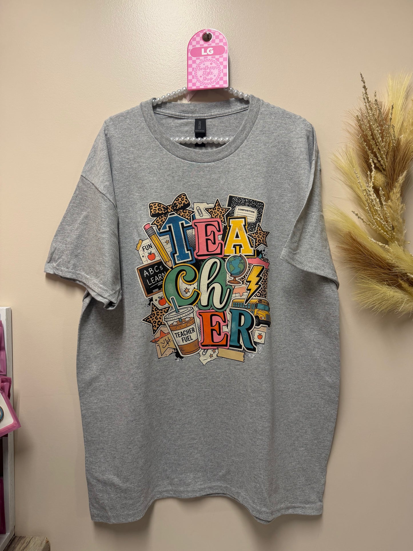 Adult large preppy teacher tshirt