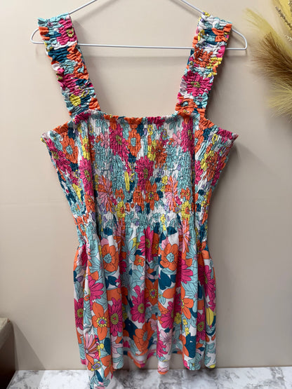 Floral Smocked Babydoll Top – XL