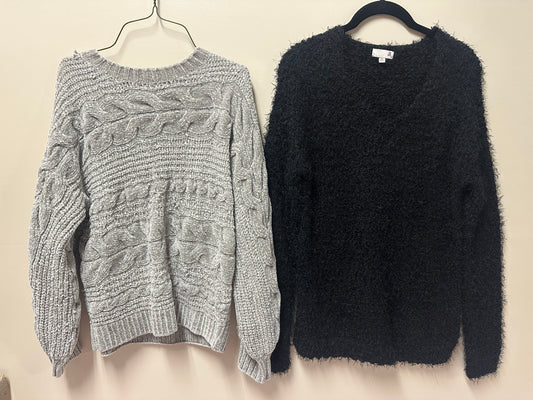 Women's XS Gray & Black sweater