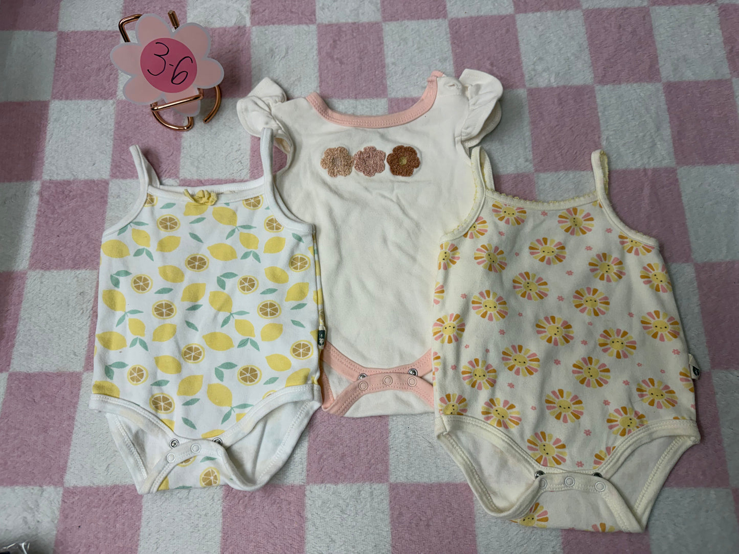 3/6m spring onesies