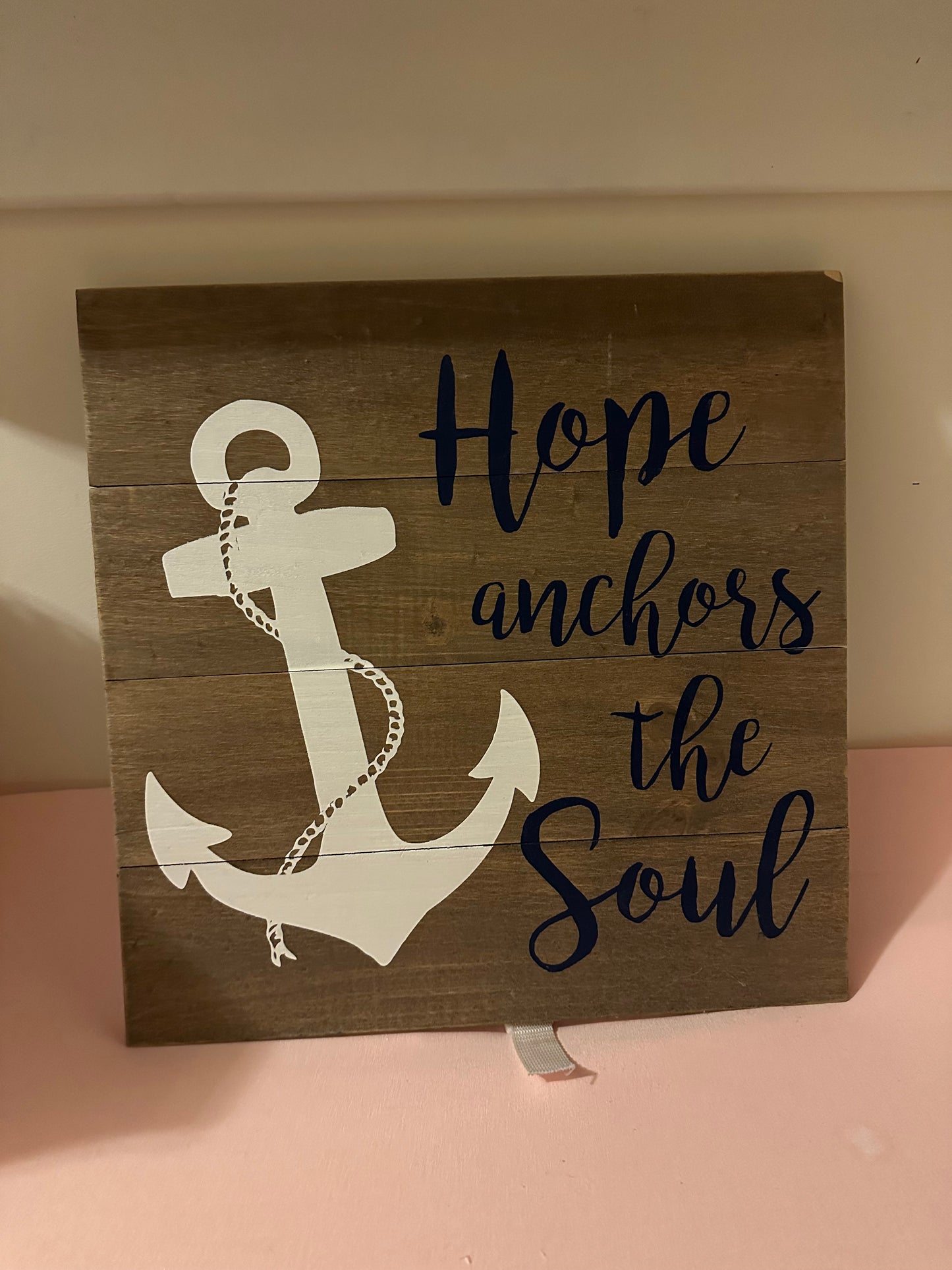 Anchor shelf and sign