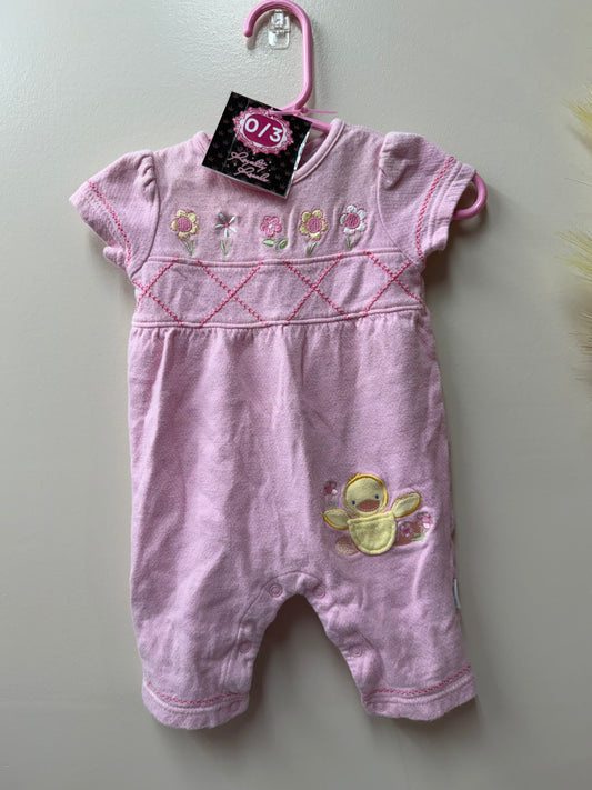 0/3m duck romper