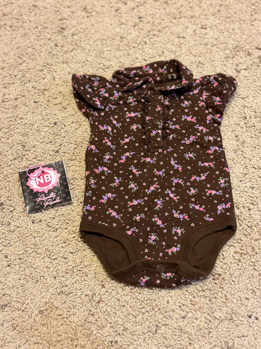 Newborn floral onesie