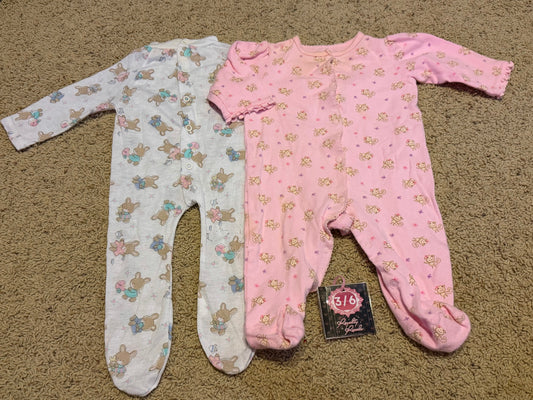 3/6m bunny/monkey sleepers