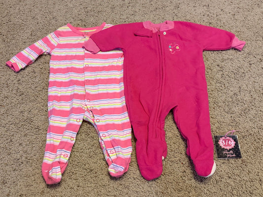 3/6m pink sleepers