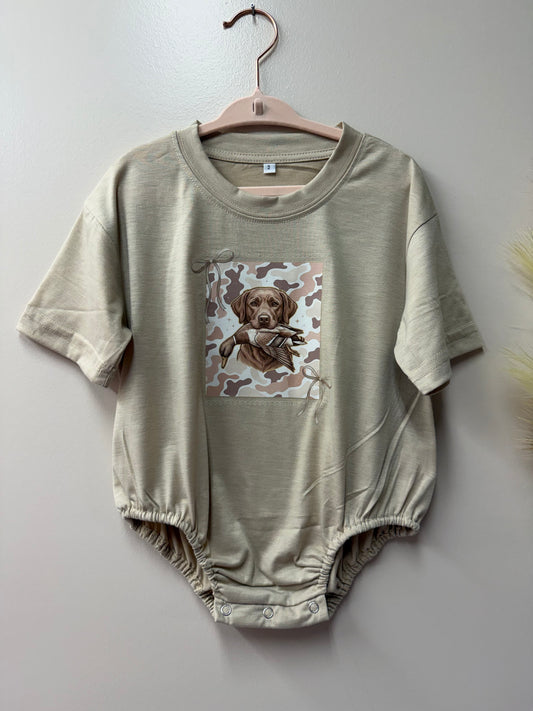 Camo Coquette Lab Graphic Onesie - 2T