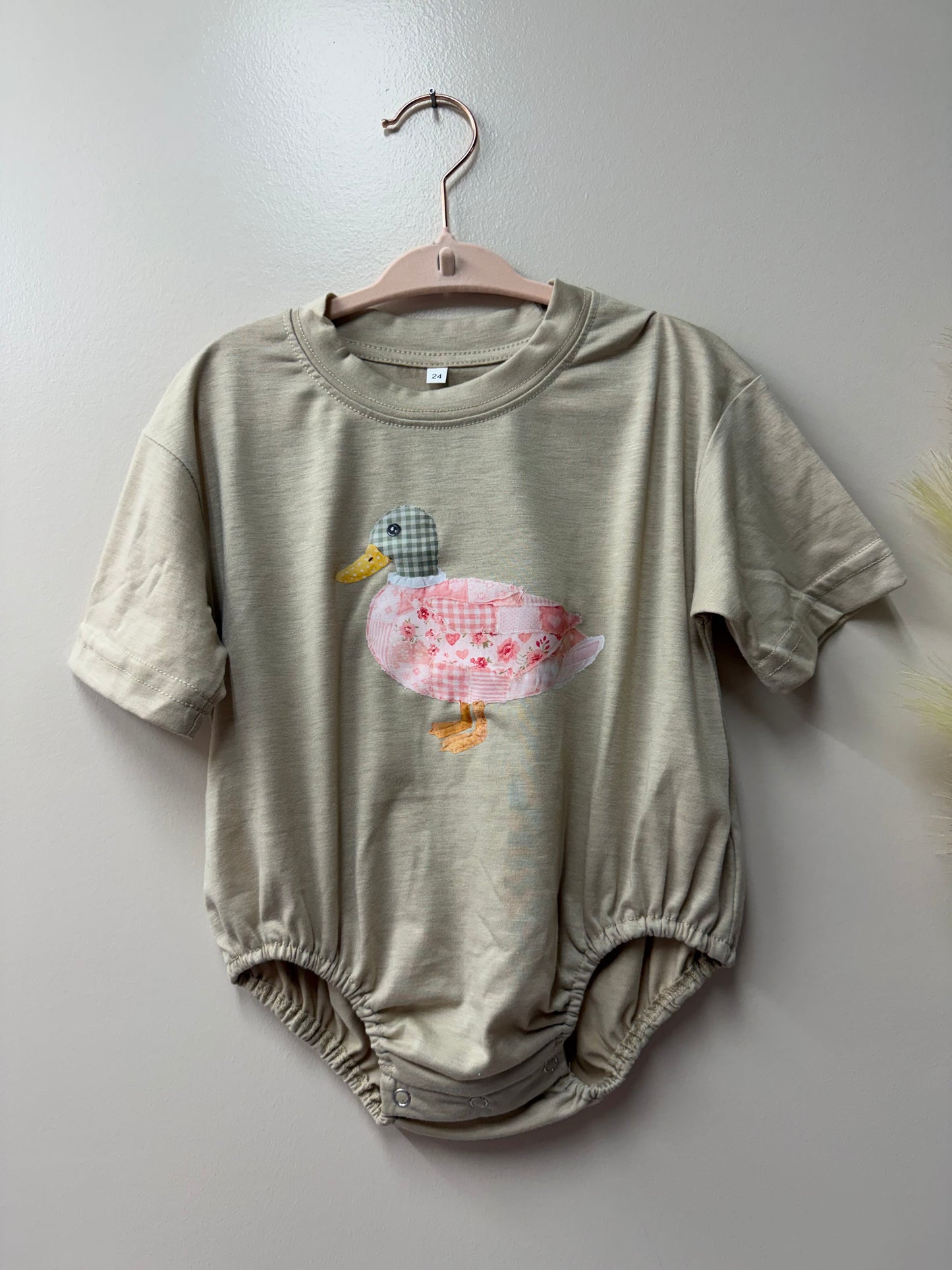 Patchwork Duck Graphic Onesie - 18/24m