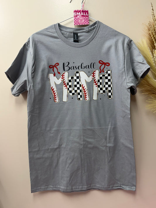 Adult medium baseball mama tshirt