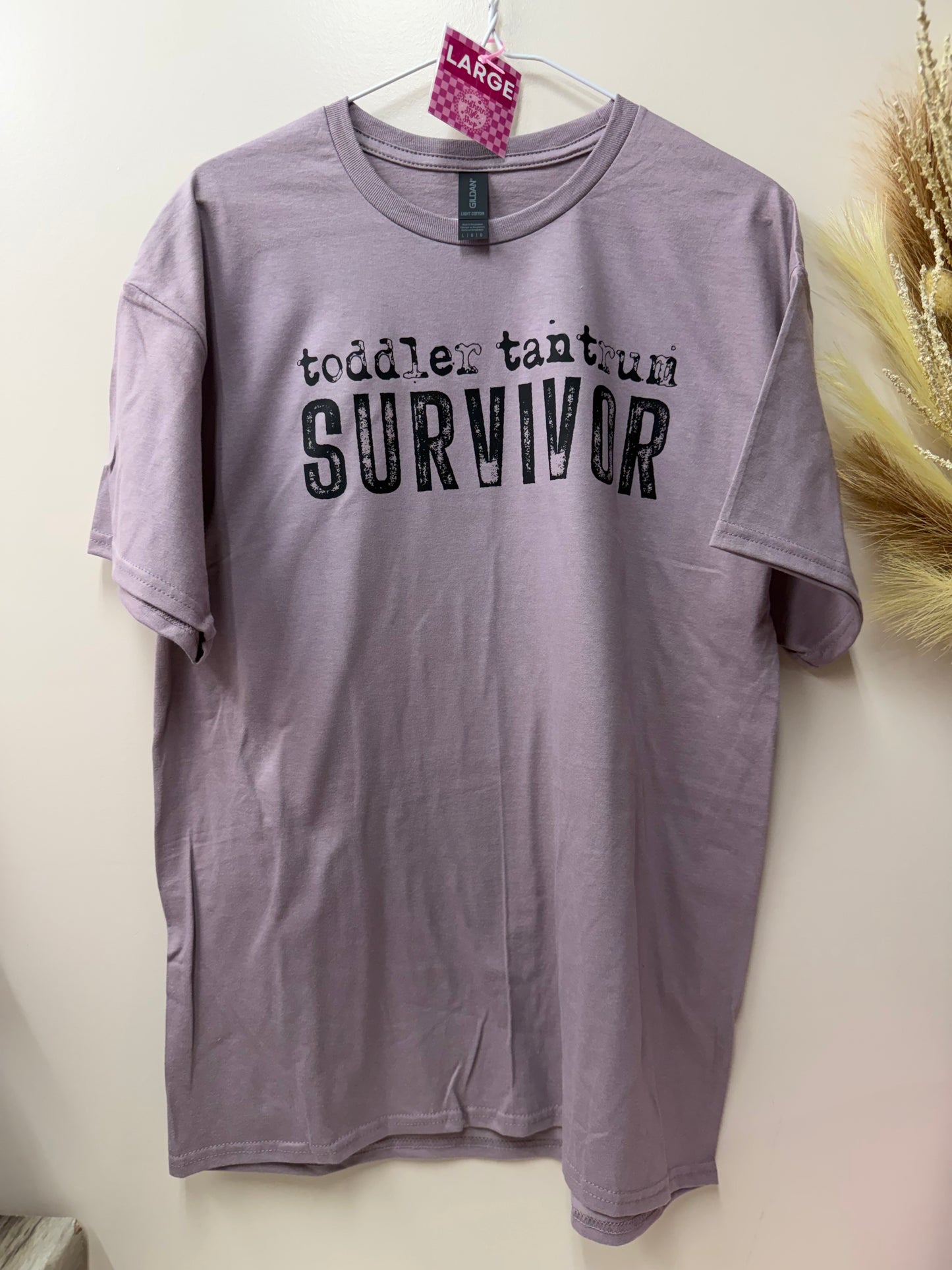 Adult large toddler tantrum survivor tshirt