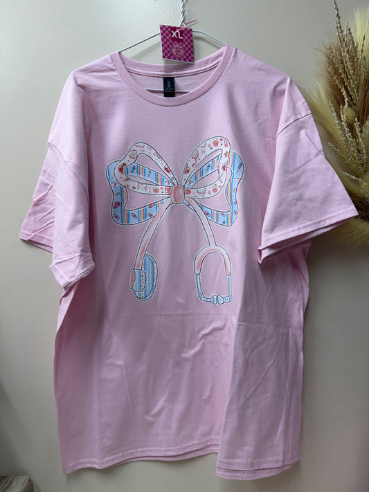 Adult xl pastel stethoscope shirt