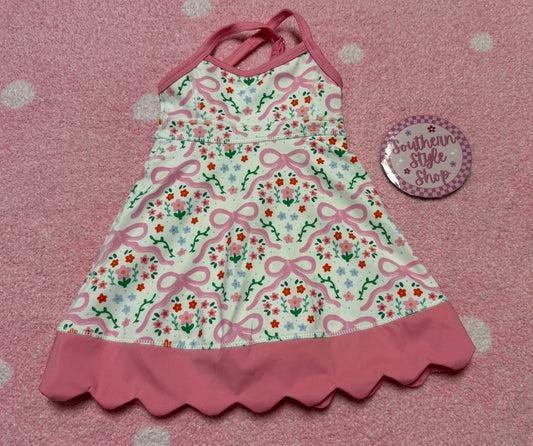 Athletic dress pink bow – 6/12m