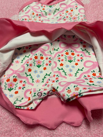 Athletic dress pink bow – 6/12m