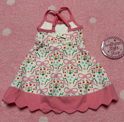 Athletic dress pink bow – 6/12m