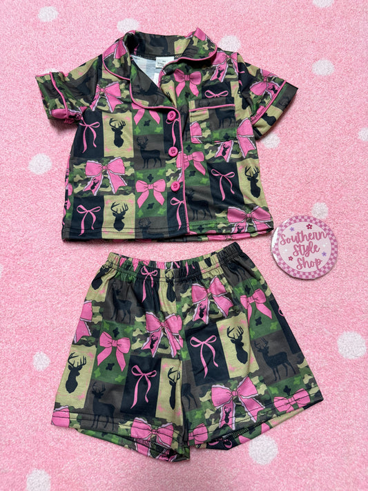 Coquette camo pajamas set- 2T