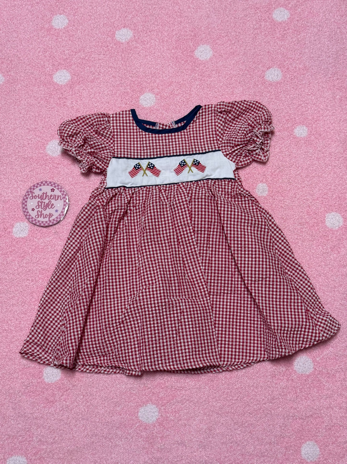 American Gingham Flag Dress