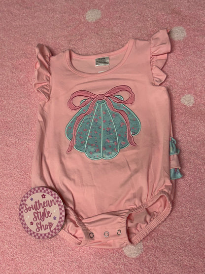 Pink Sea Shell Romper – 18/24m