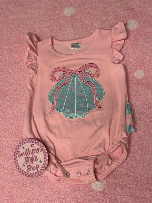 Pink Sea Shell Romper – 18/24m